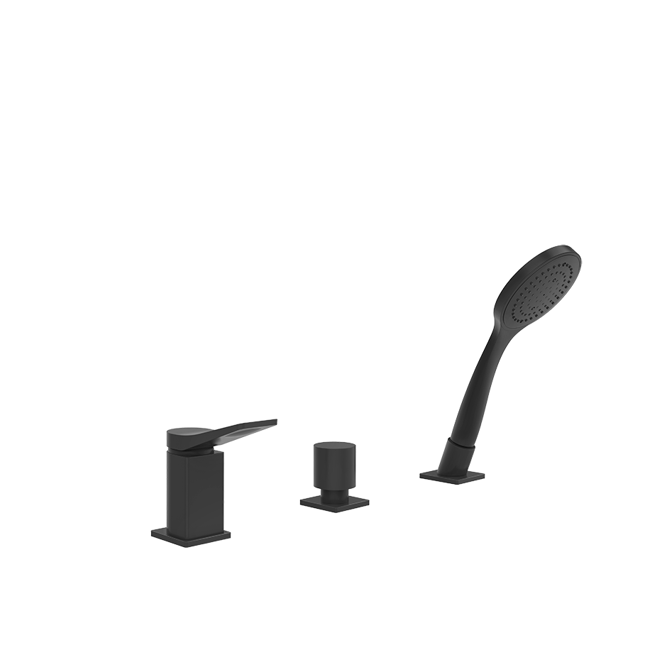 Rilievo Three Hole Bath Mixer- 59043 Bathroom Accessories GESSI Matte Black