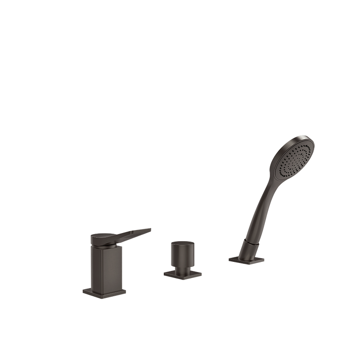 Rilievo Three Hole Bath Mixer- 59043 Bathroom Accessories GESSI Black Metal Brushed PVD