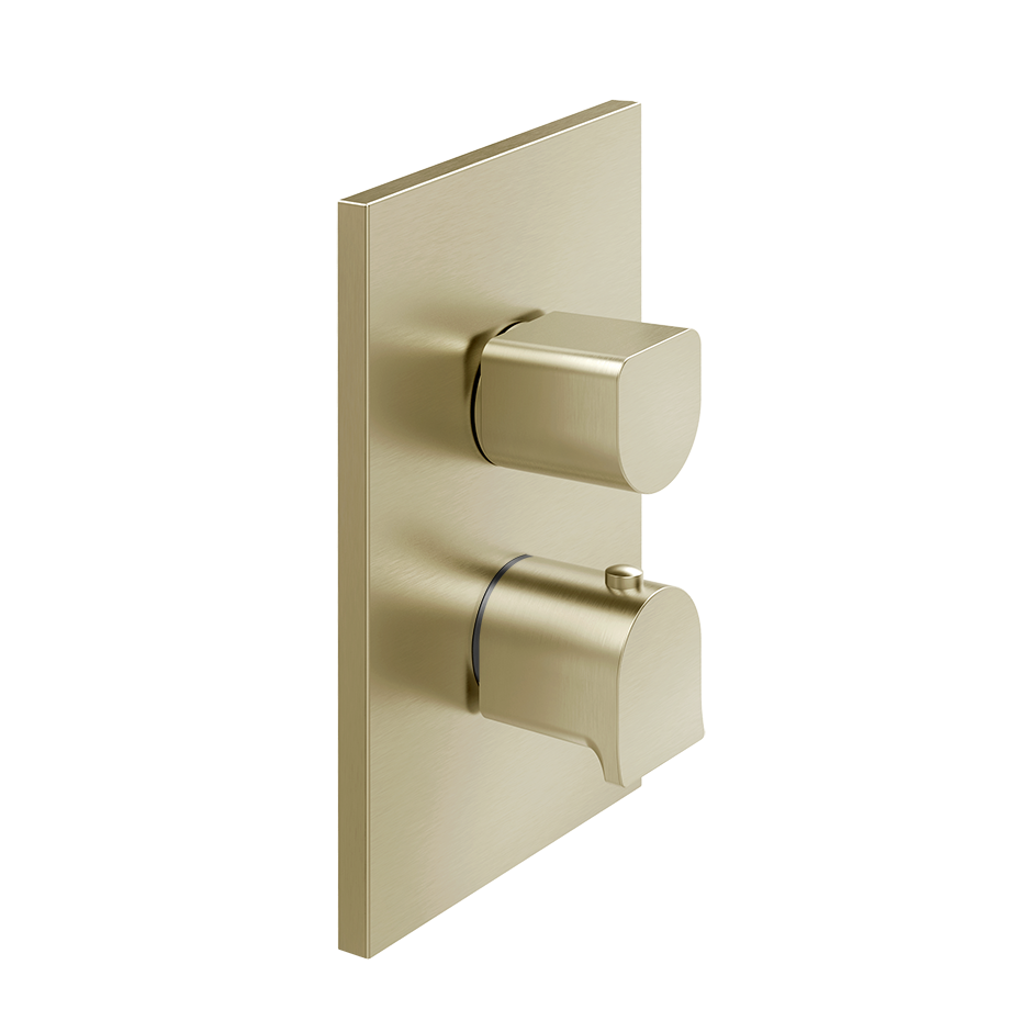 Rilievo Thermostatic Mixer - 59132 Bathroom Accessories GESSI Brass Brushed PVD