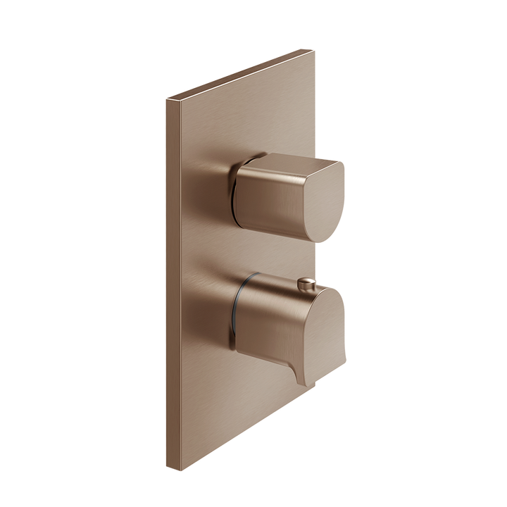 Rilievo Thermostatic Mixer - 59134 Bathroom Accessories GESSI Copper Brushed PVD