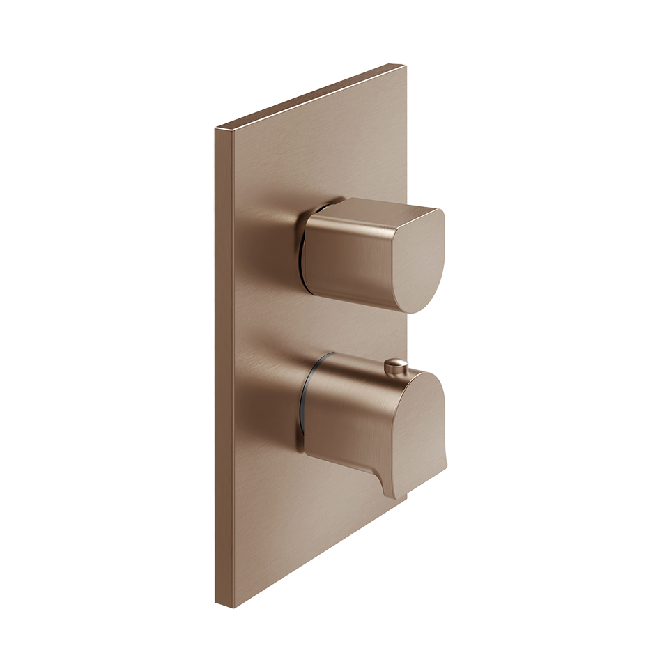 Rilievo Thermostatic Mixer - 59136 Bathroom Accessories GESSI Copper Brushed PVD