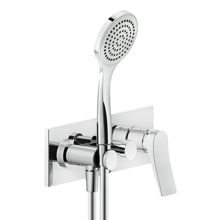 Rilievo External parts for two-way built-in shower mixer with automatic diverter, wate - 59140 Built In Parts GESSI Chrome