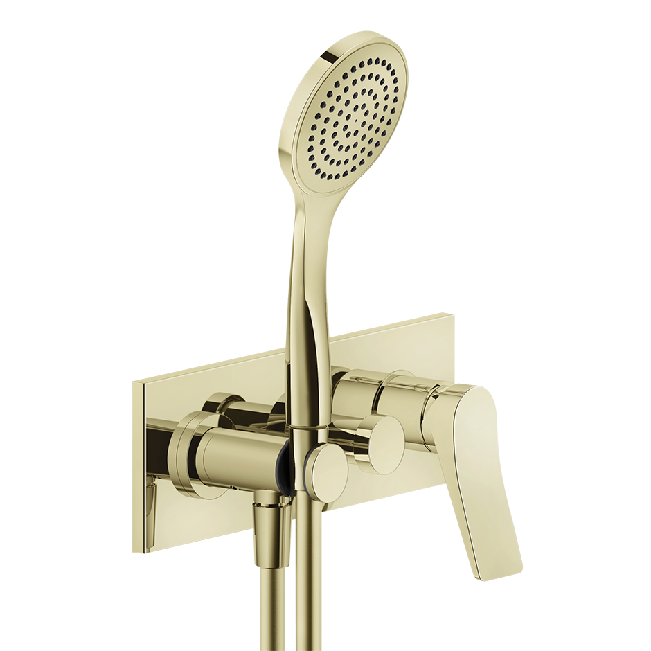Rilievo External parts for two-way built-in shower mixer with automatic diverter, wate - 59140 Built In Parts GESSI Brass PVD