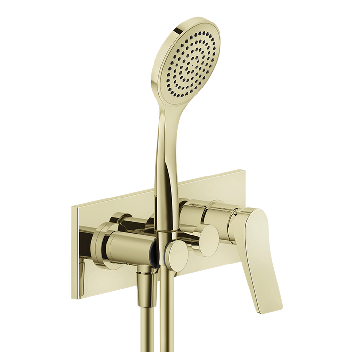 Rilievo External parts for two-way built-in shower mixer with automatic diverter, wate - 59140 Built In Parts GESSI Brass PVD