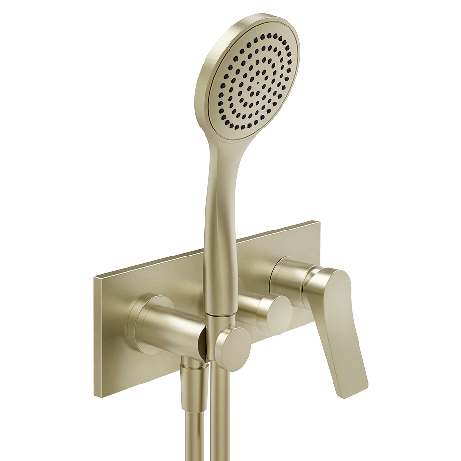 Rilievo Shower Mixer - 59140 Bathroom Accessories GESSI Brass Brushed PVD