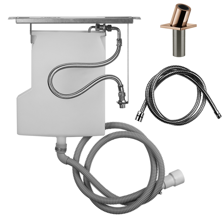 Rilievo Handshower Kit Rough - 59170 Bathroom Accessories GESSI Copper PVD