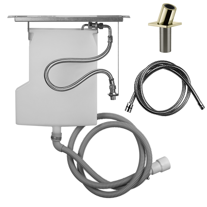 Rilievo Handshower Kit Rough - 59170 Bathroom Accessories GESSI Brass PVD