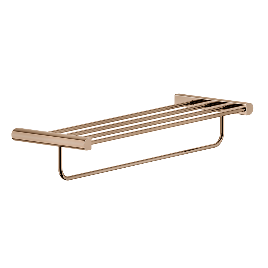 Rilievo Shelf With Towel Holder - 59407 Bathroom Accessories GESSI Copper PVD