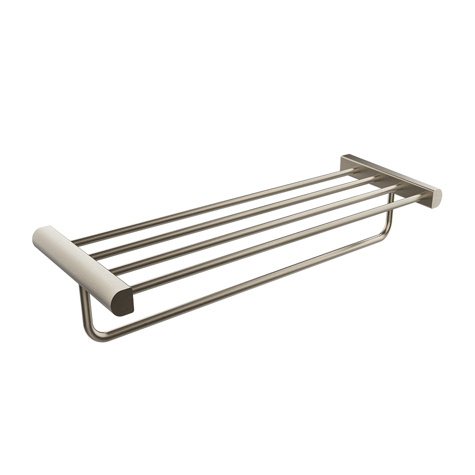 Rilievo Shelf With Towel Holder - 59407 Bathroom Accessories GESSI Finox Brushed Nickel