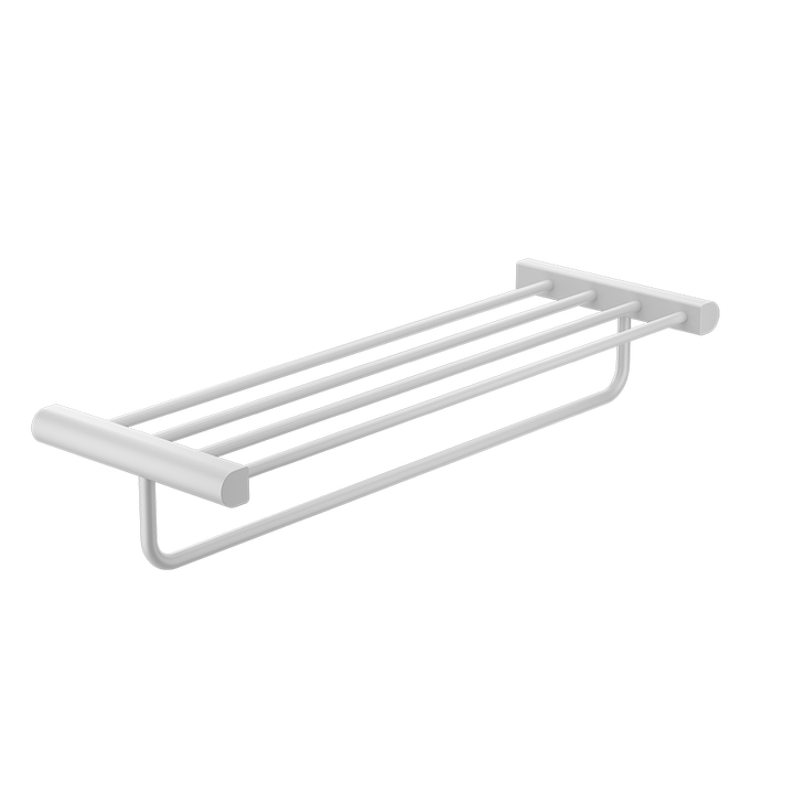 Rilievo Shelf With Towel Holder - 59407 Bathroom Accessories GESSI Matte White