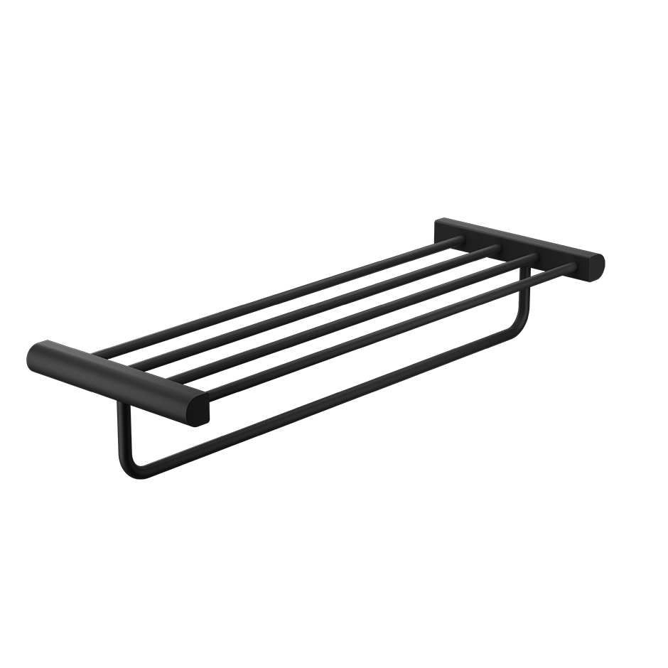 Rilievo Shelf With Towel Holder - 59407 Bathroom Accessories GESSI Matte Black