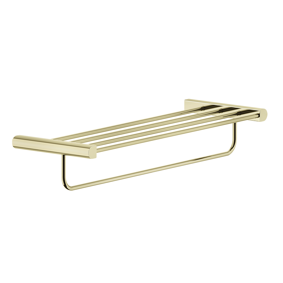 Rilievo Shelf With Towel Holder - 59407 Bathroom Accessories GESSI Brass PVD