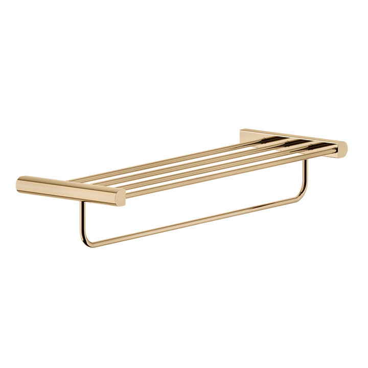 Rilievo Shelf With Towel Holder - 59407 Bathroom Accessories GESSI Warm Bronze PVD
