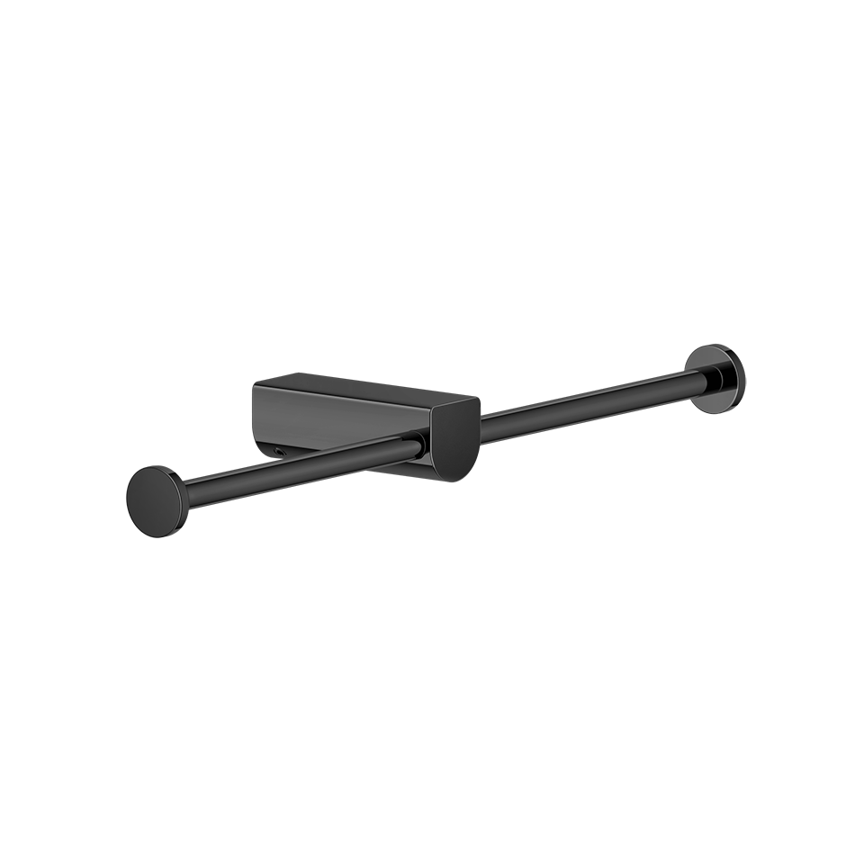Rilievo Double Tissue Holder - 59415 Bathroom Accessories GESSI Black Metal PVD