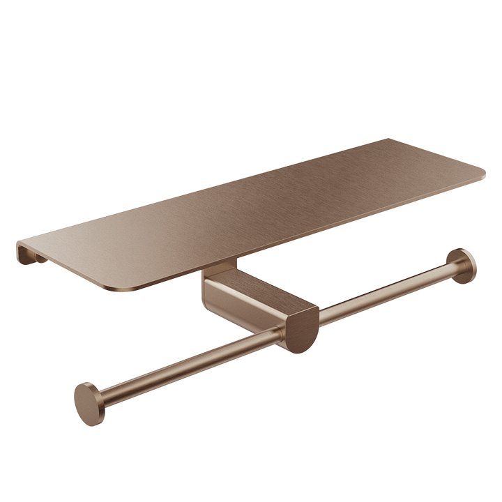 Rilievo Double Tissue Holder With Cover - 59450 Bathroom Accessories GESSI Copper Brushed PVD