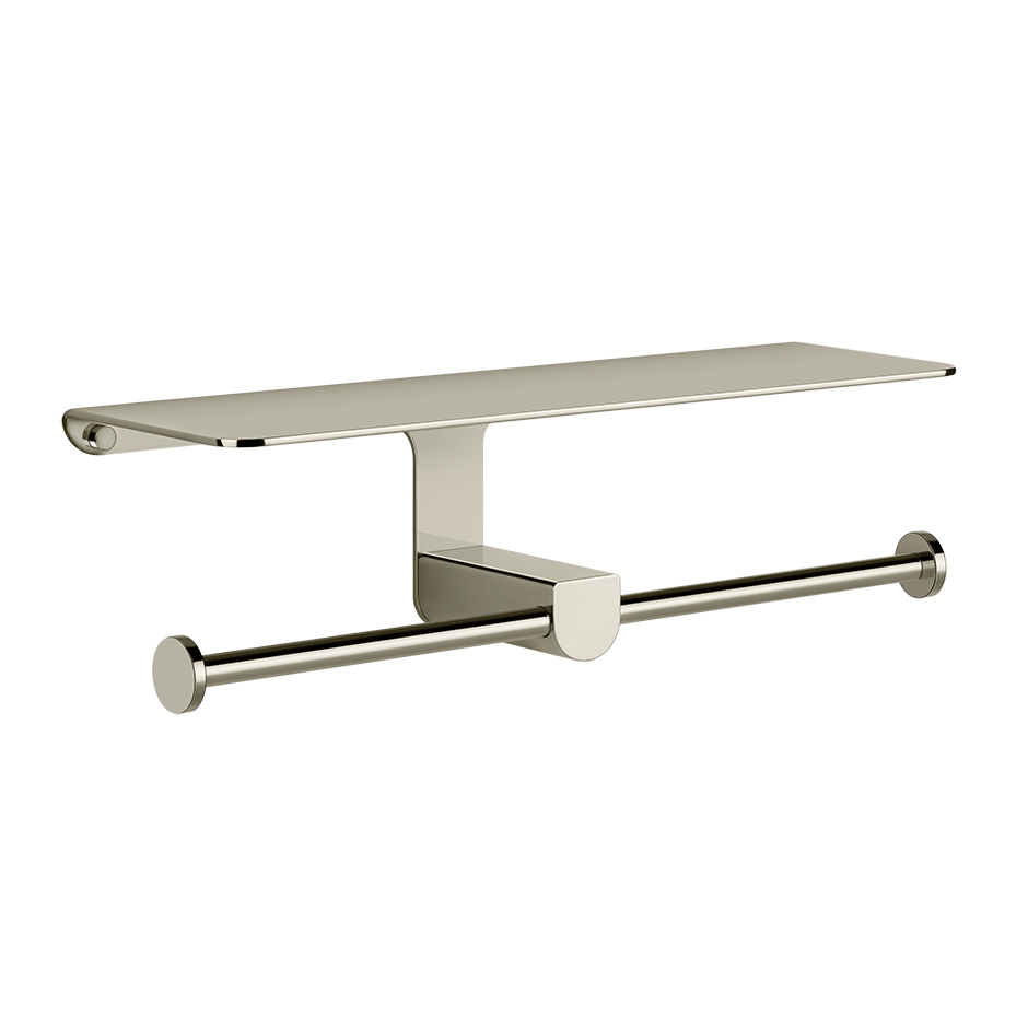Rilievo Double Tissue Holder With Cover - 59450 Bathroom Accessories GESSI Nickel PVD
