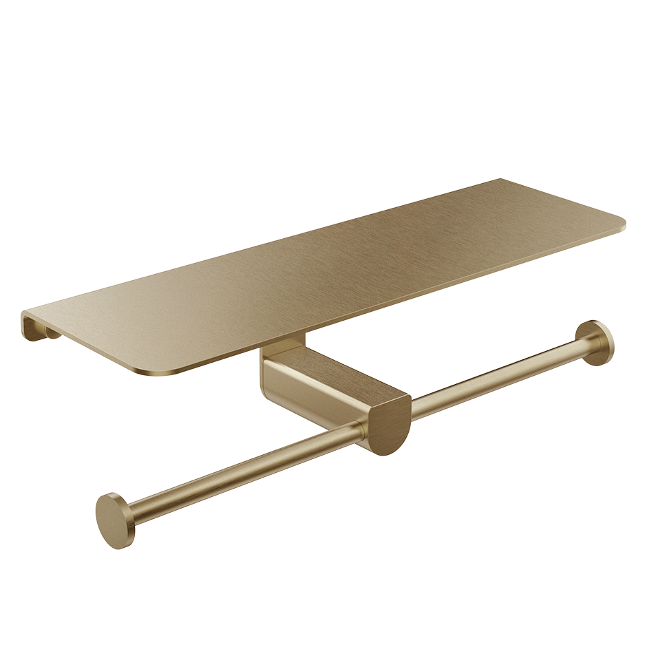 Rilievo Double Tissue Holder With Cover - 59450 Bathroom Accessories GESSI Warm Bronze Brushed PVD