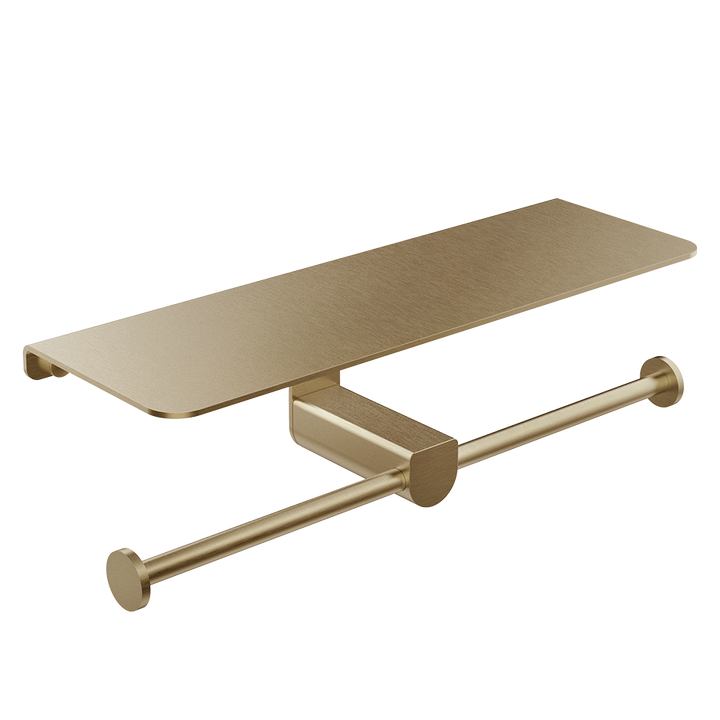 Rilievo Double Tissue Holder With Cover - 59450 Bathroom Accessories GESSI Warm Bronze Brushed PVD