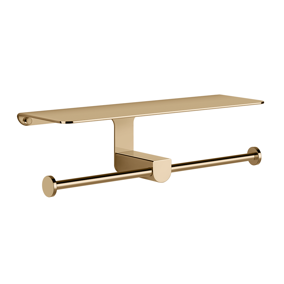 Rilievo Double Tissue Holder With Cover - 59450 Bathroom Accessories GESSI Warm Bronze PVD
