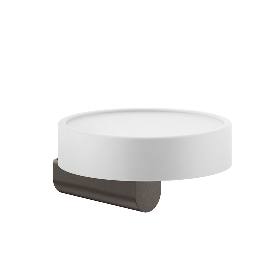 Rilievo Soap Holder - 59501 Bathroom Accessories GESSI Black Metal Brushed PVD