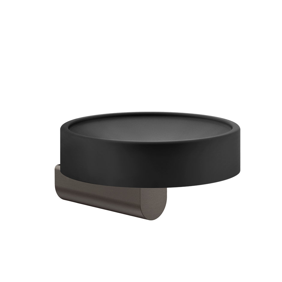 Rilievo Soap Holder - 59502 Bathroom Accessories GESSI Black Metal Brushed PVD