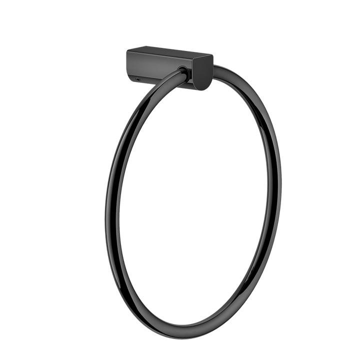 Rilievo Towel Ring - 59509 Bathroom Accessories GESSI Black Metal PVD