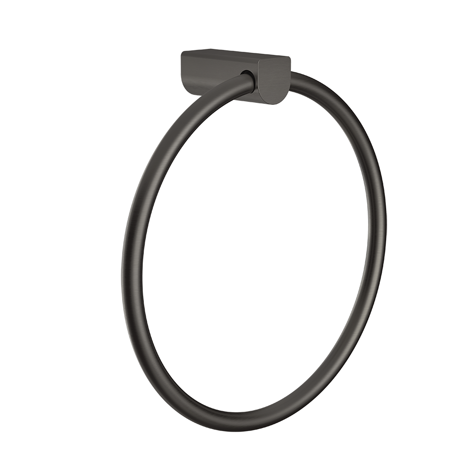 Rilievo Towel Ring - 59509 Bathroom Accessories GESSI Black Metal Brushed PVD