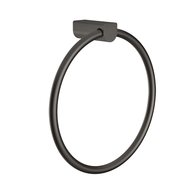 Rilievo Towel Ring - 59509 Bathroom Accessories GESSI Black Metal Brushed PVD