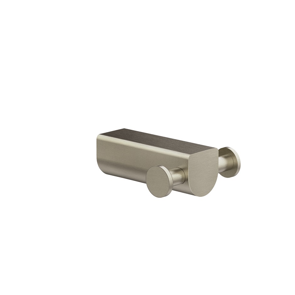 Rilievo Double Garment Hook - 59522 Bathroom Accessories GESSI Finox Brushed Nickel