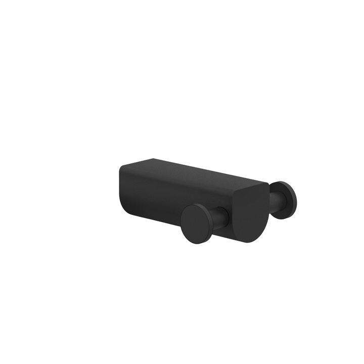 Rilievo Double Garment Hook - 59522 Bathroom Accessories GESSI Matte Black