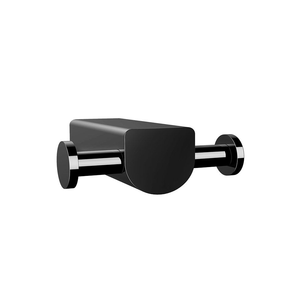Rilievo Double Garment Hook - 59522 Bathroom Accessories GESSI Black Metal PVD