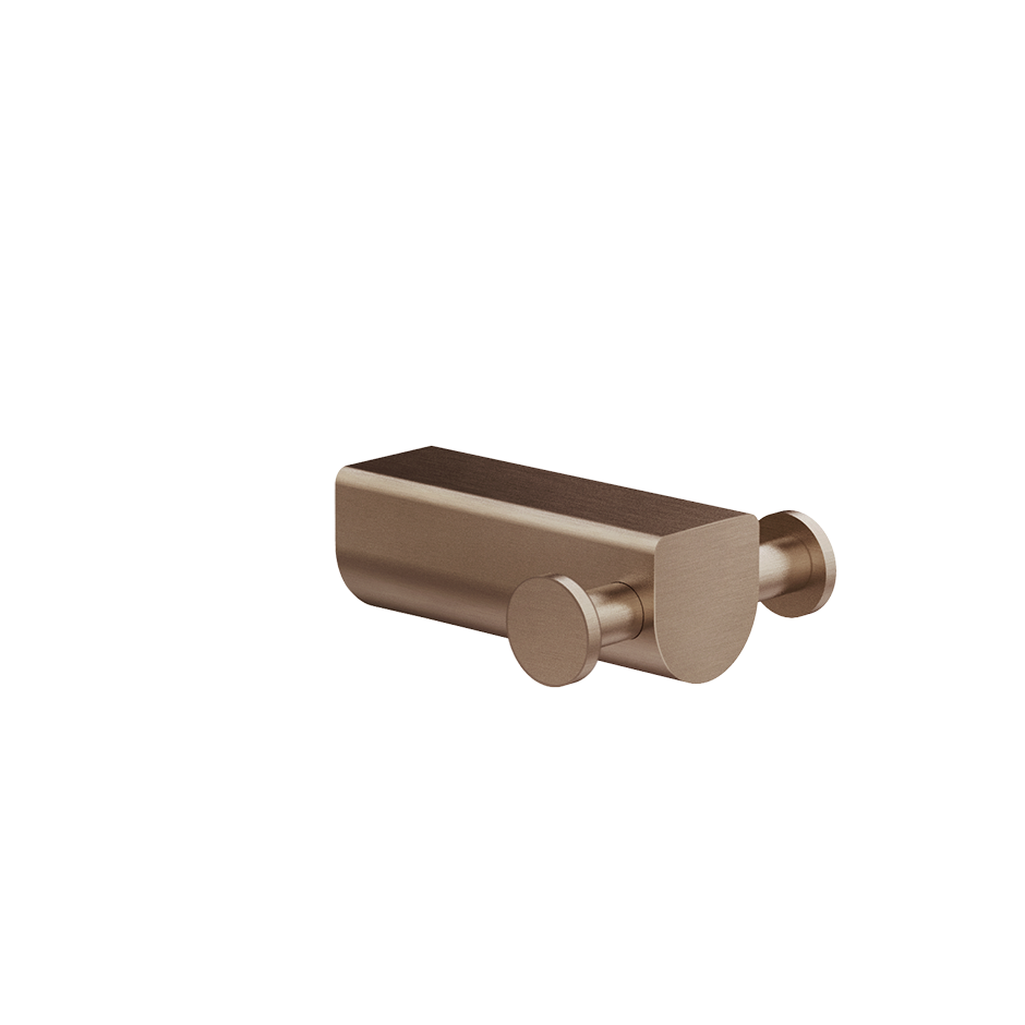 Rilievo Double Garment Hook - 59522 Bathroom Accessories GESSI Copper Brushed PVD
