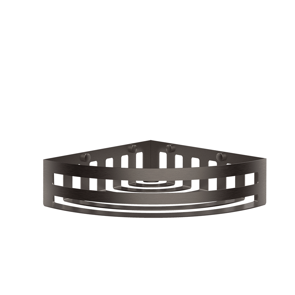 Rilievo Corner Shelf - 59561 Bathroom Accessories GESSI Black Metal Brushed PVD
