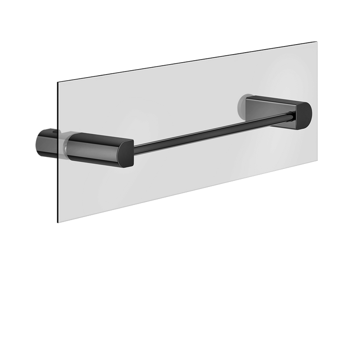Rilievo Towel Rail For Glass Fixing - 59562 Bathroom Accessories GESSI Black Metal PVD