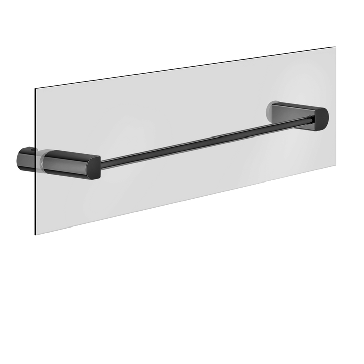 Rilievo Towel Rail For Glass Fixing - 59566 Bathroom Accessories GESSI Black Metal PVD