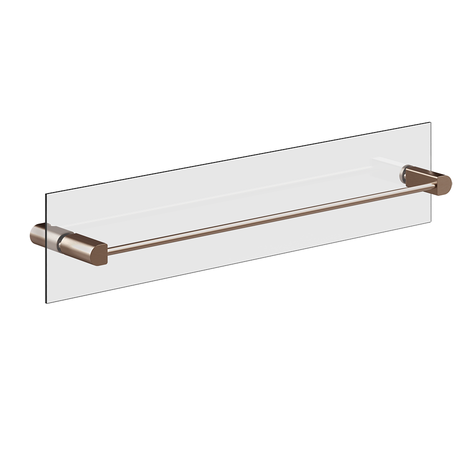 Rilievo Towel Rail For Glass Fixing - 59566 Bathroom Accessories GESSI Copper Brushed PVD
