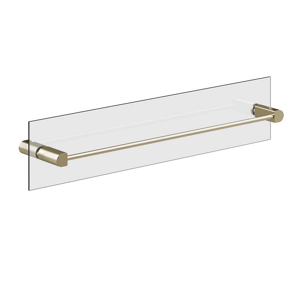 Rilievo Towel Rail For Glass Fixing - 59566 Bathroom Accessories GESSI Brass Brushed PVD