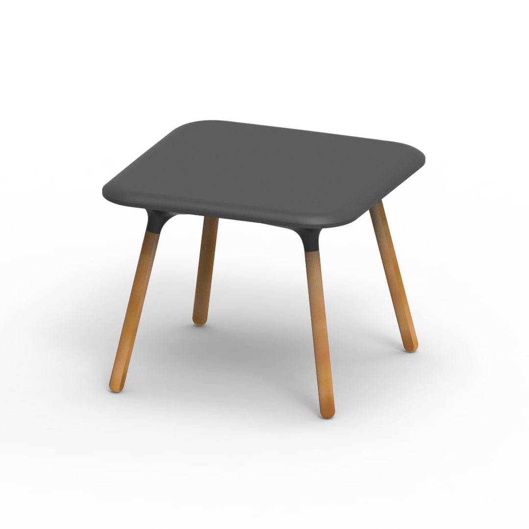 Sloo Table - Iroko Wood Legs Outdoor Vondom Basic Anthracite Small 