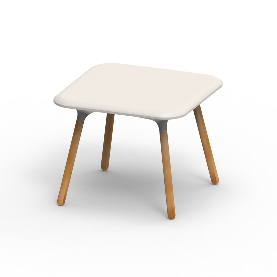 Sloo Table - Iroko Wood Legs Outdoor Vondom Basic Ecru Small 