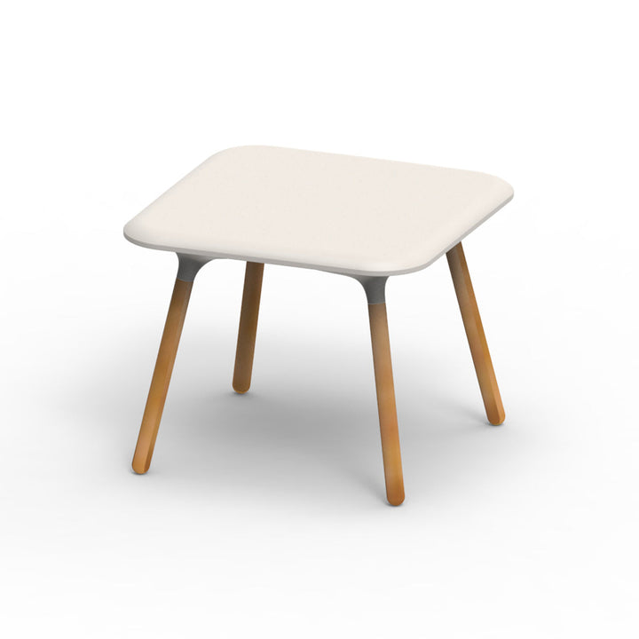 Sloo Table - Iroko Wood Legs Outdoor Vondom Basic Ecru Small 