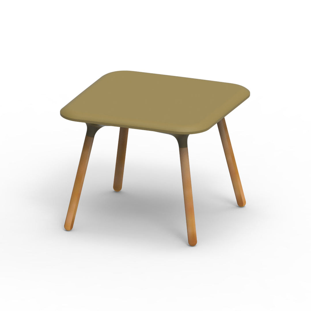Sloo Table - Iroko Wood Legs Outdoor Vondom Basic Khaki Small 