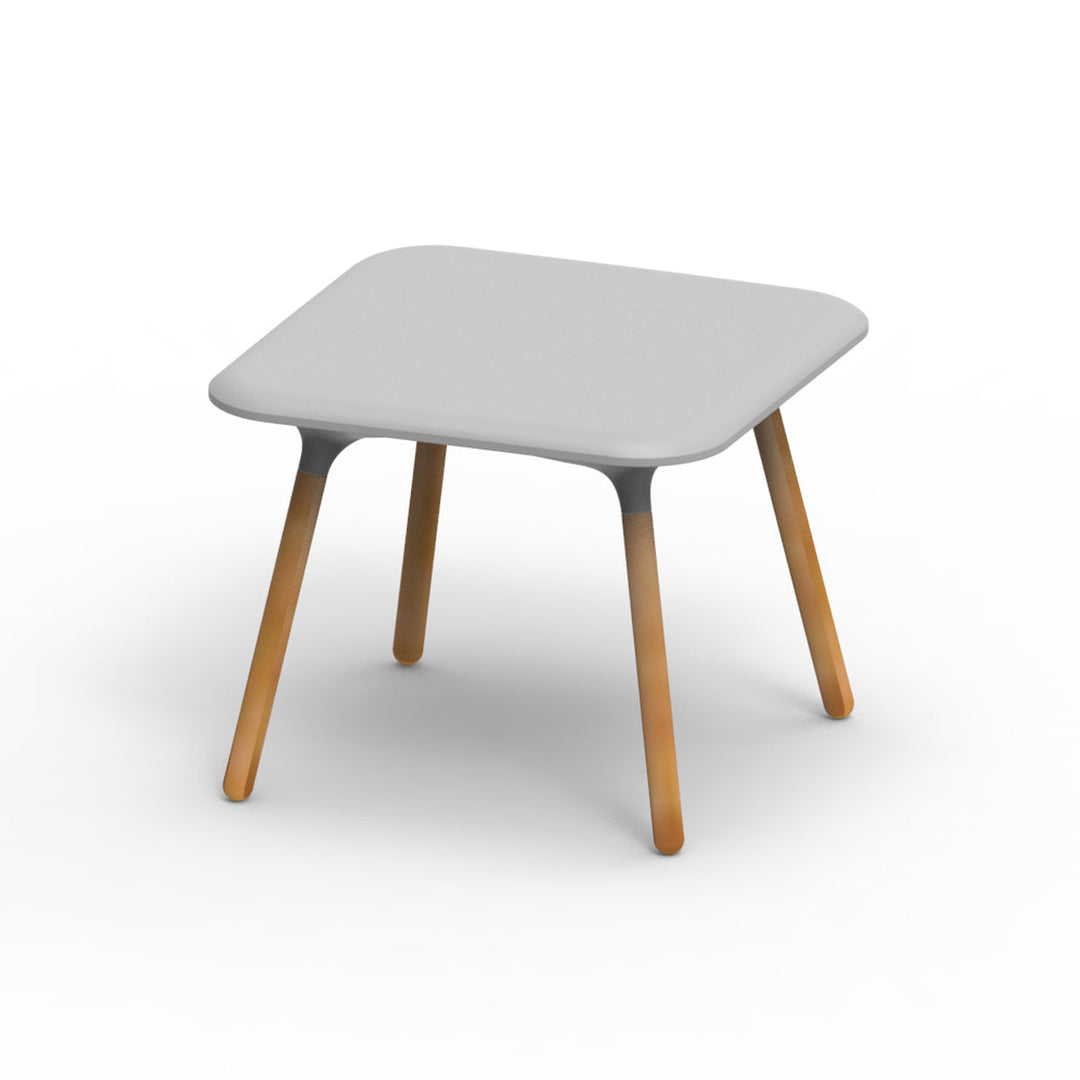 Sloo Table - Iroko Wood Legs Outdoor Vondom Basic Steel Small 