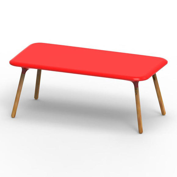 Sloo Table - Iroko Wood Legs Outdoor Vondom   