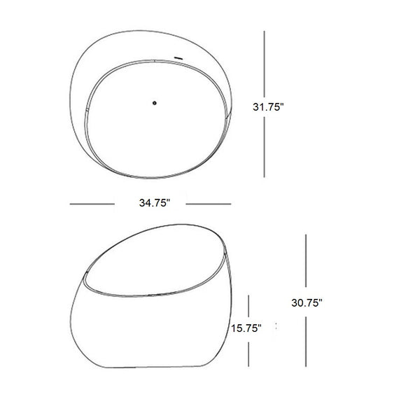 Stone Illuminated Lounge Chair Outdoor Vondom   