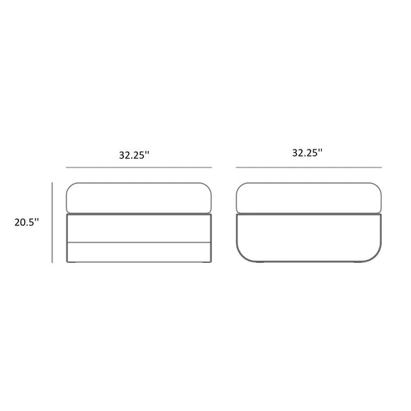 Ulm Ottoman Outdoor Vondom   