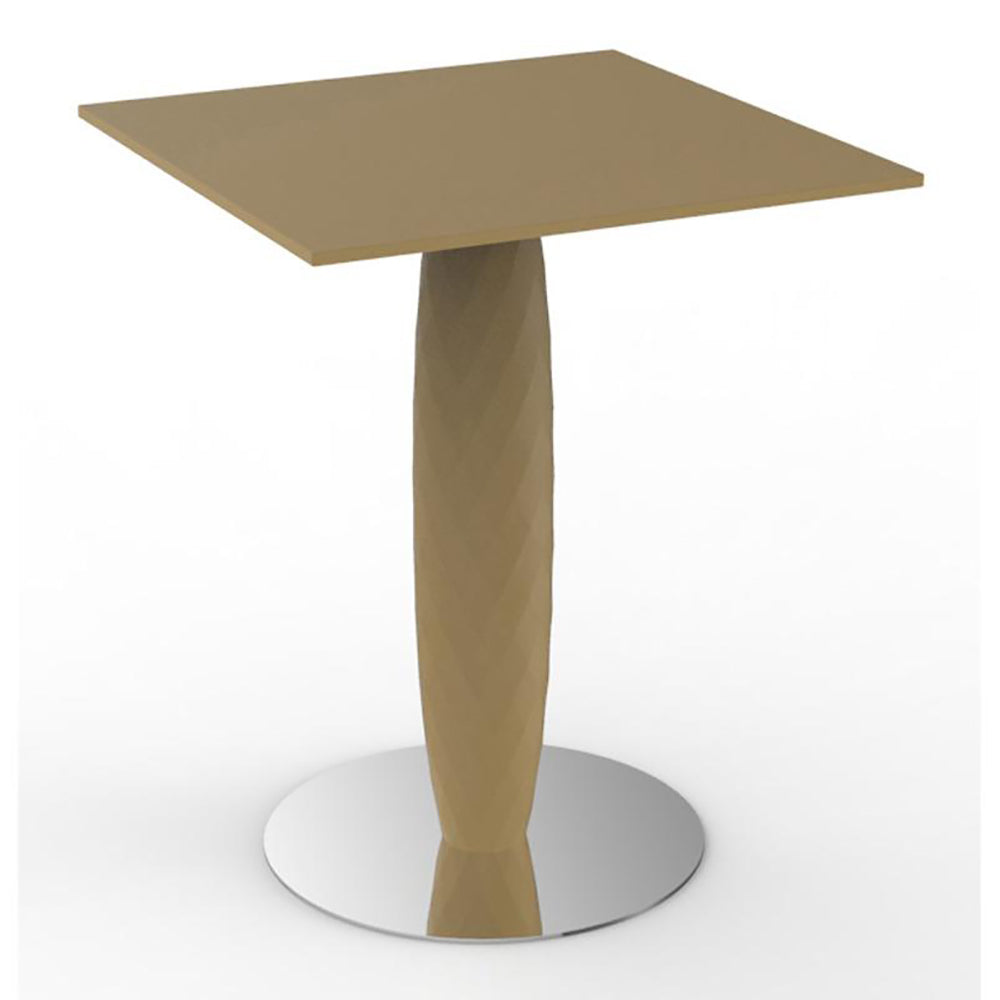 Vases Square Table Outdoor Vondom Small (59x59x74 cm) Basic Beige