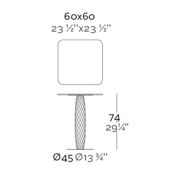 Vases Square Table Outdoor Vondom   