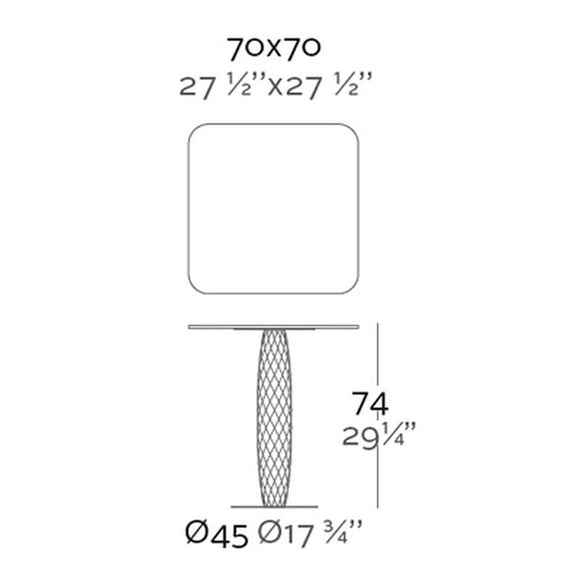 Vases Square Table Outdoor Vondom   