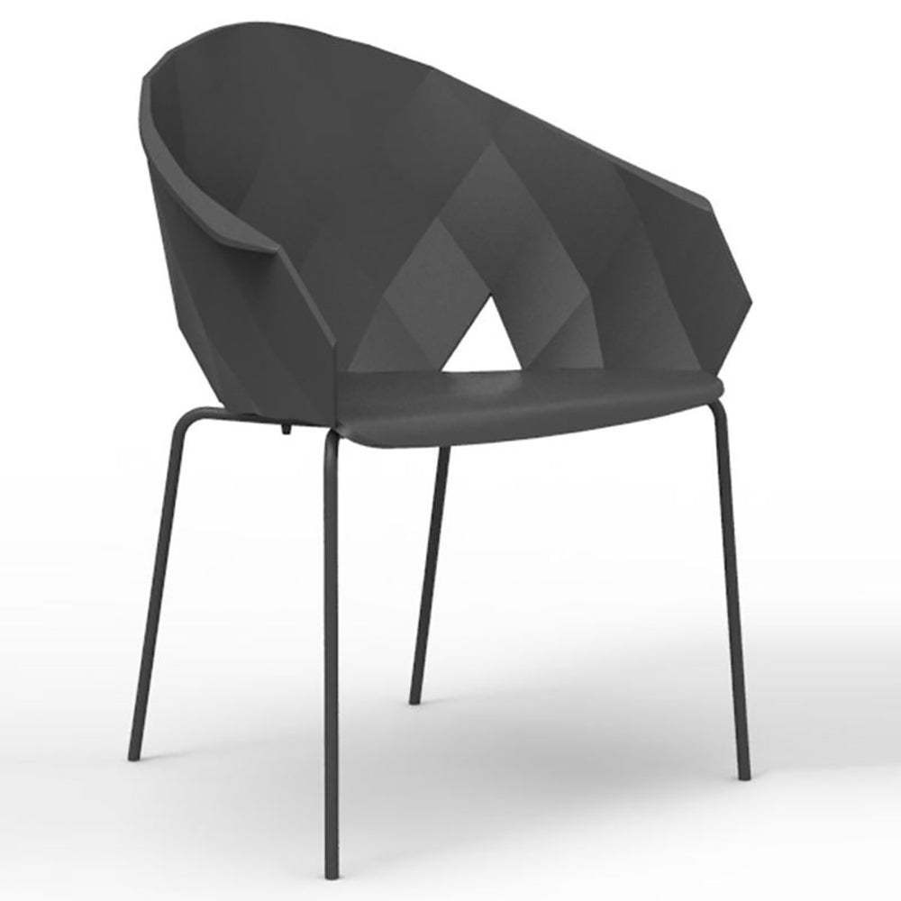 Vases Stackable Chair (Set of 4) Outdoor Vondom Black Chair Only 