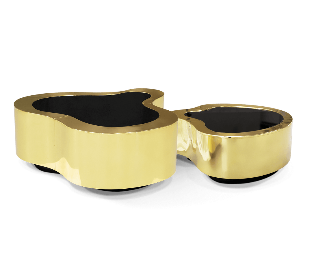 Wave Center Table  Boca Do Lobo Polished Brass  